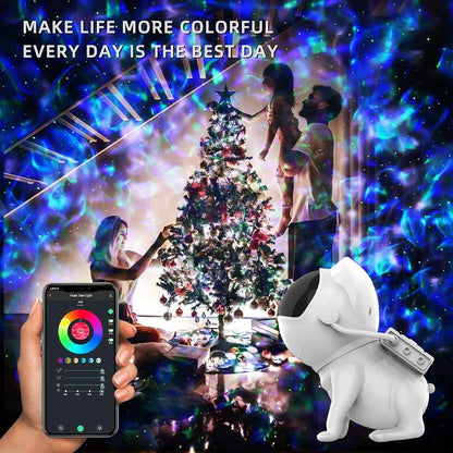 makelifemorecolorful Astronaut Space Dog Star Projector Night Light - YouWei Trade