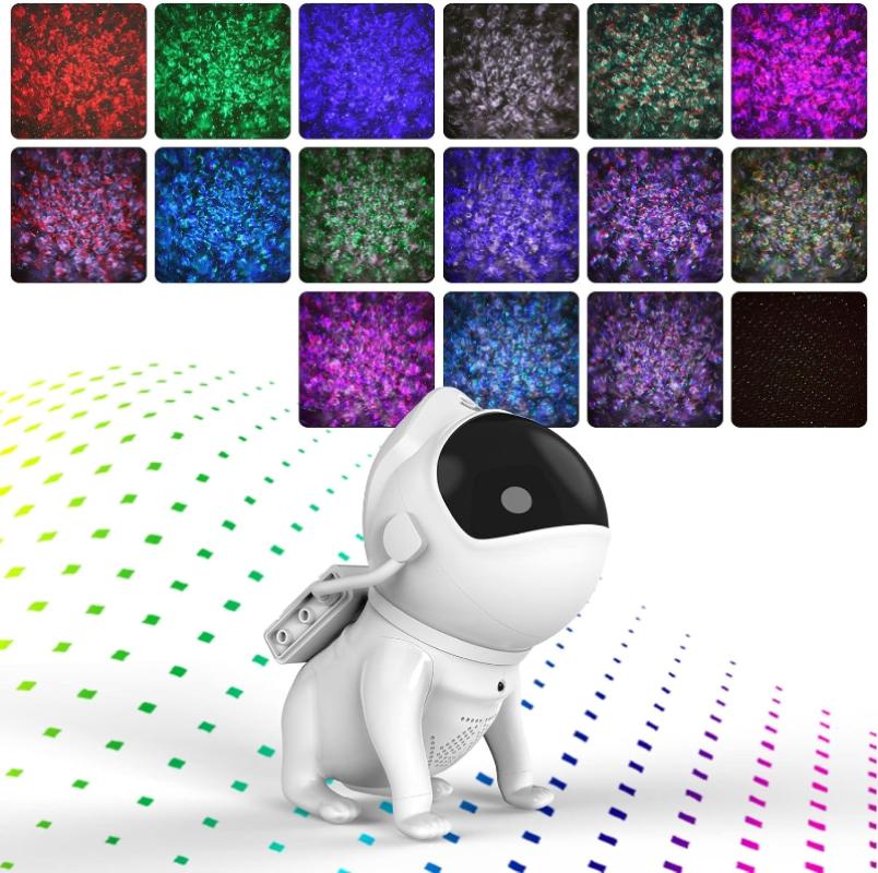 muiltcolorful Astronaut Space Dog Star Projector Night Light - YouWei Trade