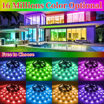 LED Lights for Bedroom, 25FT RGB LED Strip Lights with 44 Keys IR Remote - YouWei Trade