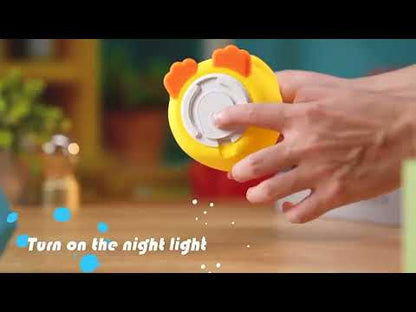 cute duck night light with warm light