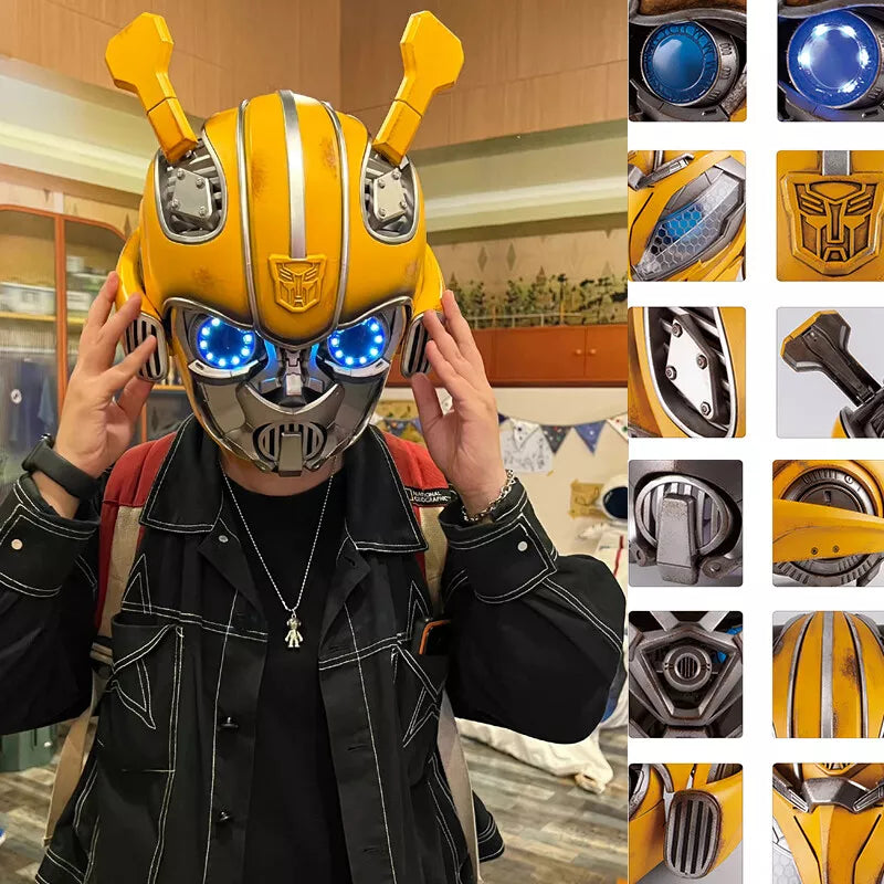 Wearable Bumblebee Helmet Electric Voice-Controlled Voice Mask