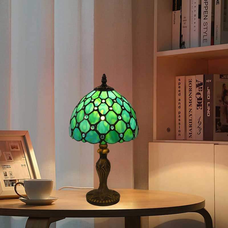 8" Tiffany Style Table Lamp, Sunflower Stained Glass Lamp