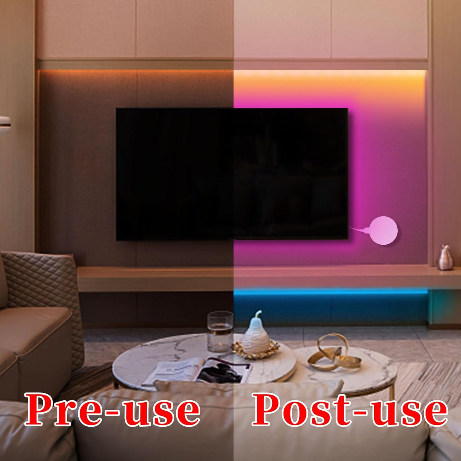 LED Lights for Bedroom, 25FT RGB LED Strip Lights with 44 Keys IR Remote - YouWei Trade