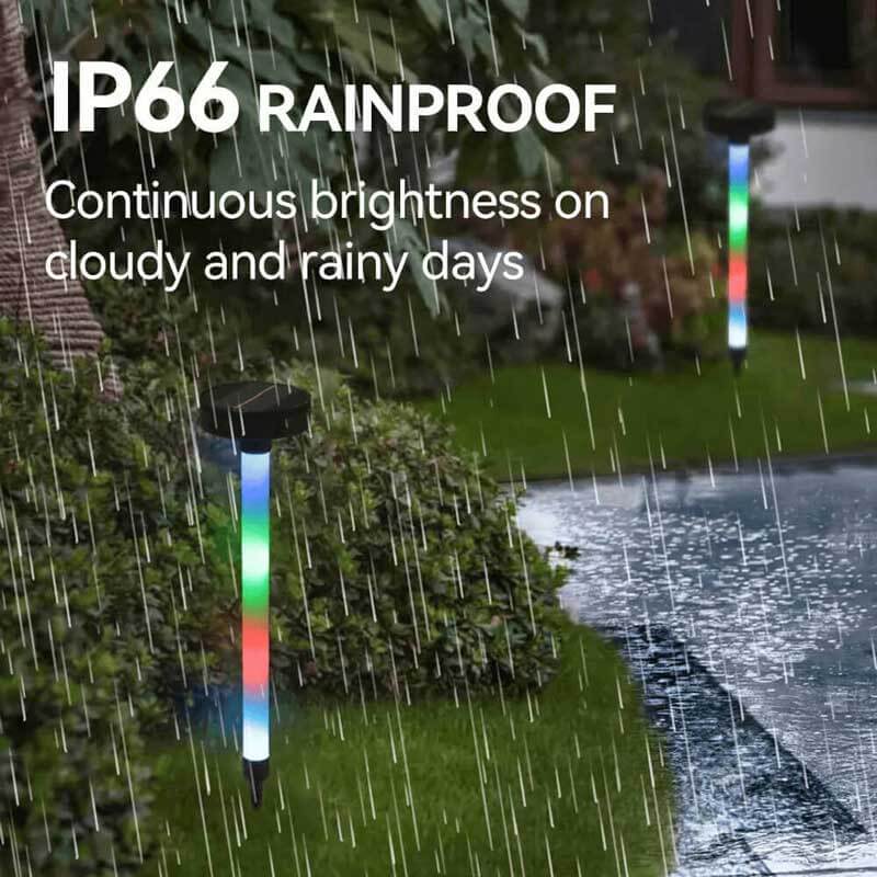 RGB Color Solar Powered Lawn Light 4Sets