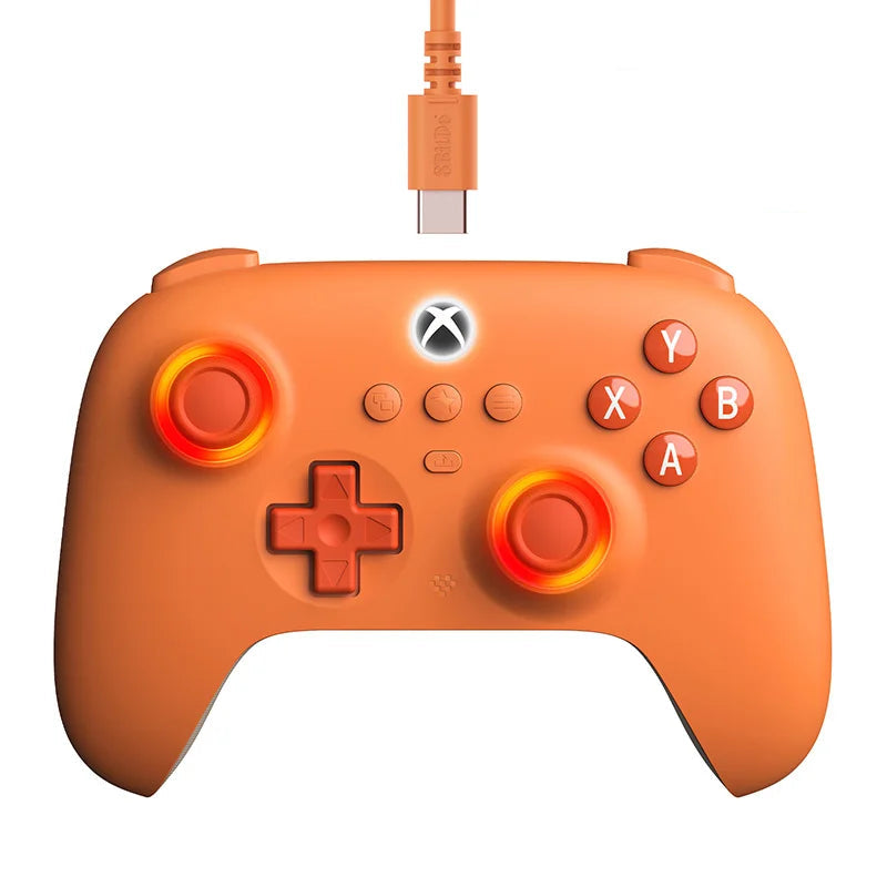 wired orange gaming controller